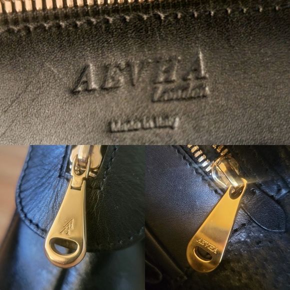 AEVHA London Hanbeau Embossed Structured Large Leather Doctor Satchel in Black - Picture 14 of 16